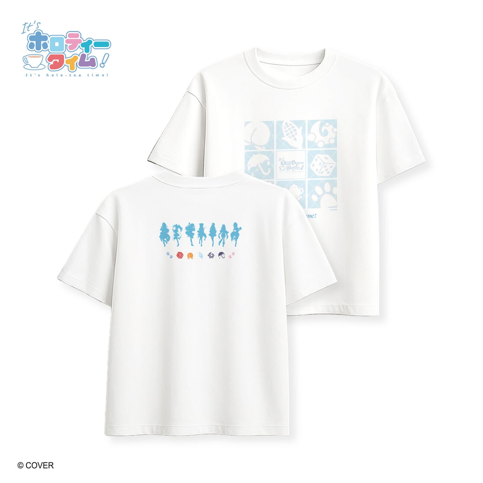 Hololive production It's holo tea time! T shirt 角色標誌