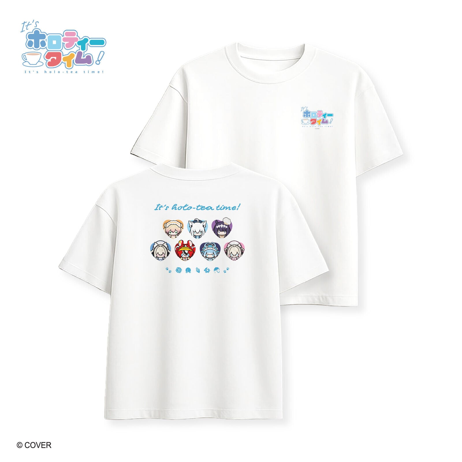 Hololive production It's holo tea time! T shirt 心形linku