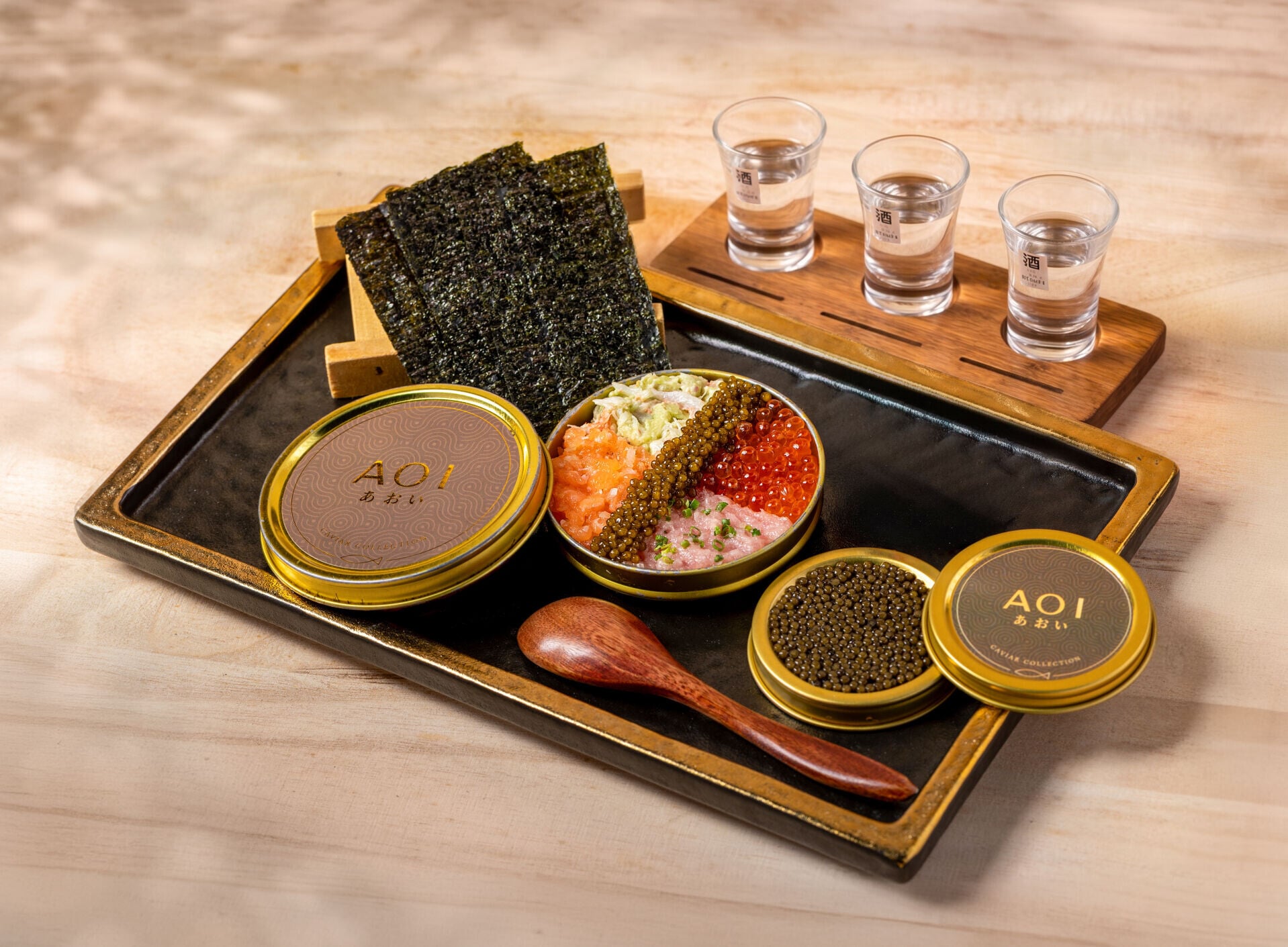 三文魚籽、三文魚及拖羅蓉瑰麗寶盒 AOI Ocean Caviar Jewel Box