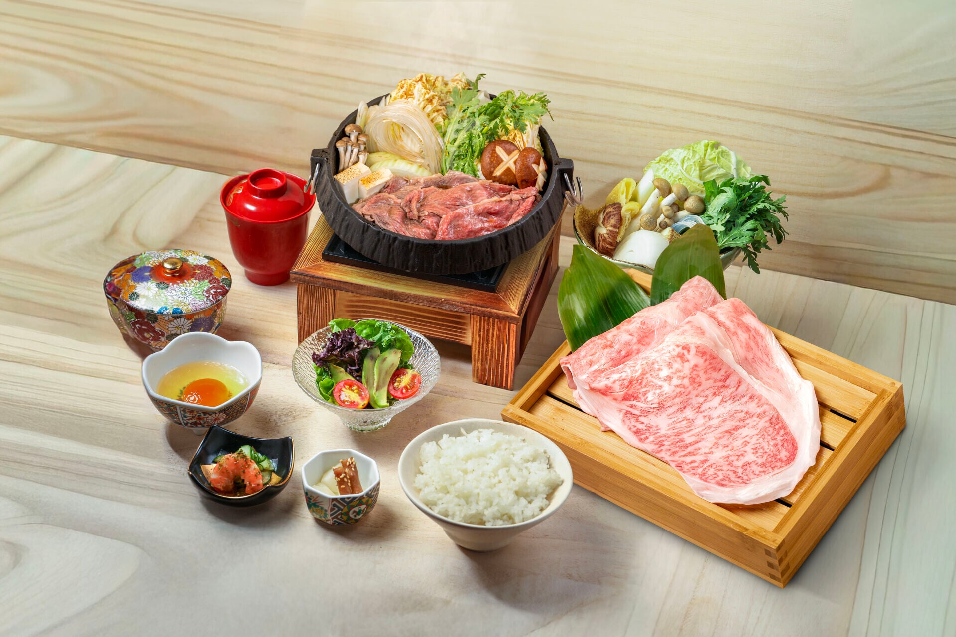 極上長崎和牛西冷壽喜燒 Kansai style Premium Nagasaki Wagyu Sirloin Sukiyaki