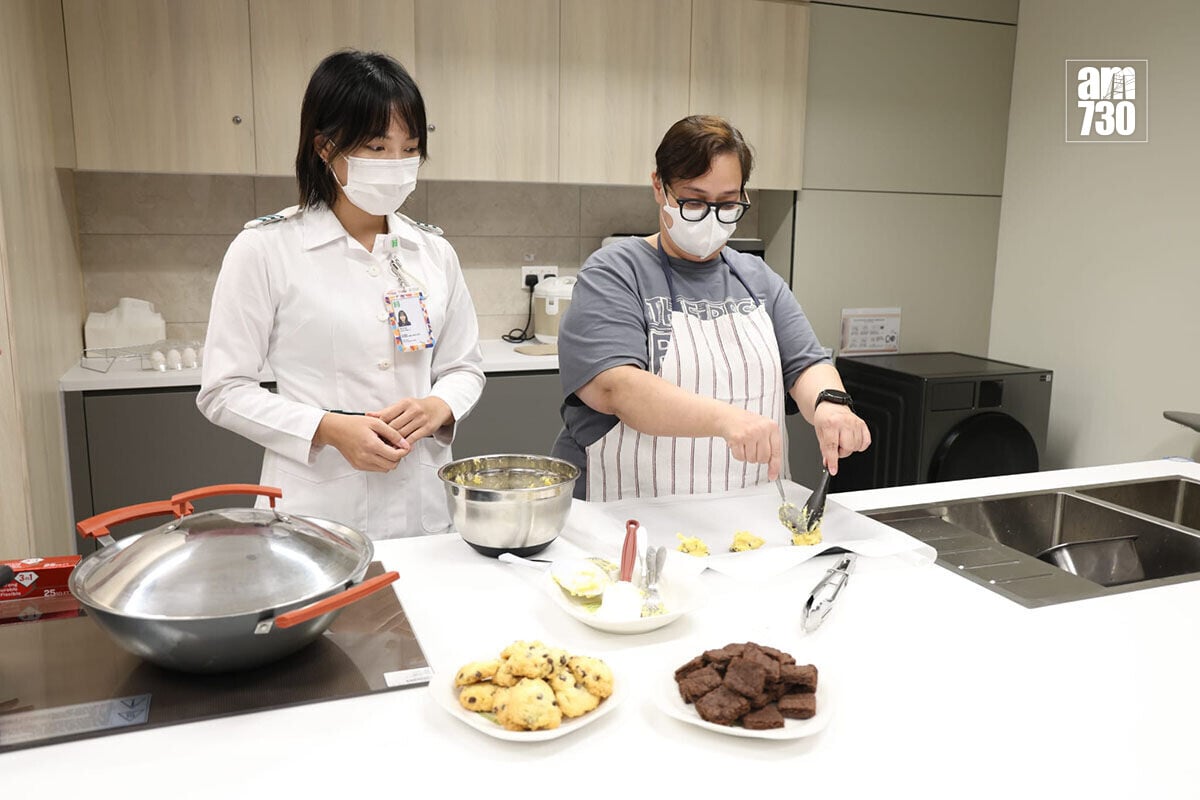 葵涌醫院新大樓設有廚房,教導復元人士基本生活技能。(林俊源攝)
