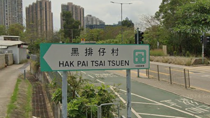 粉嶺沙頭角公路-龍躍頭段黑排仔村（Google Map/資料圖片）