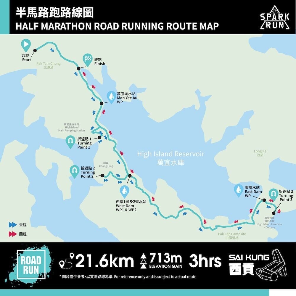 SPARK RUN半馬路線圖(SPARK RUN網站)