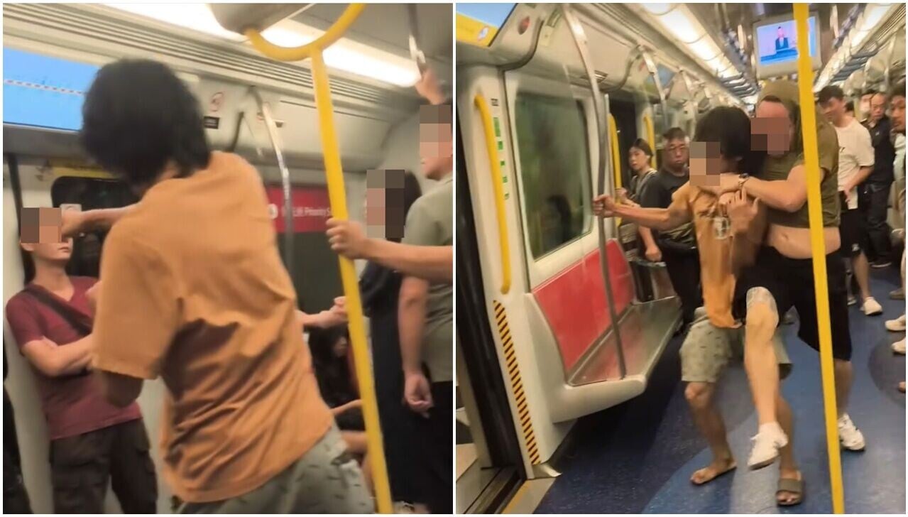 屯馬綫MMA｜怪男車廂揮拳10分鐘惹不滿 與男乘客肉搏引圍觀