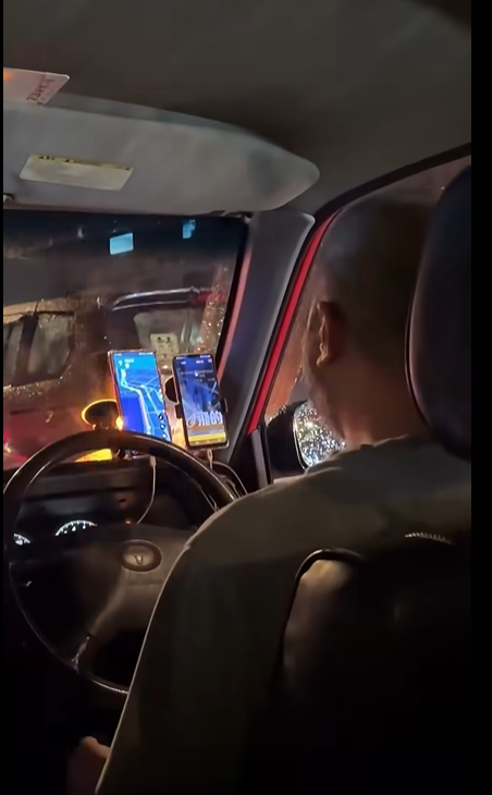 司機在車廂內吸煙。(FB「車Cam L」)
