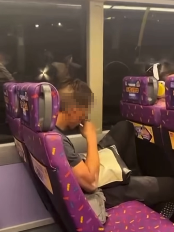 一名男乘客最近在城巴車廂公然吸食電子煙(FB 車cam L香港群組)