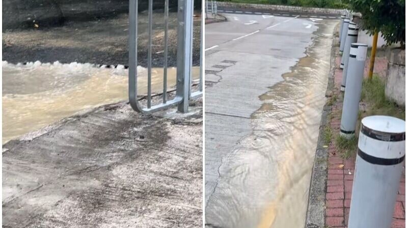 屯門青山公路再爆水管　同一路段曾一周內三度滲漏