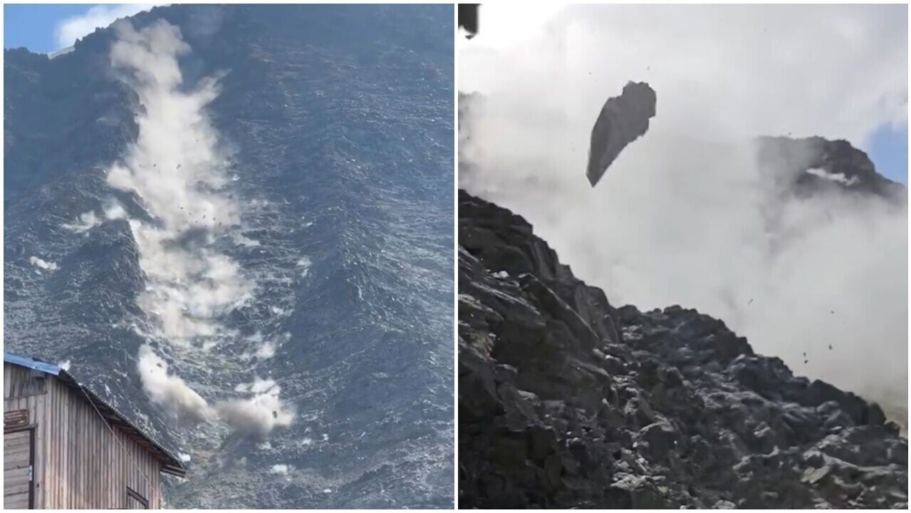 白朗峰登山客遇石崩，第一視覺生死瞬間：「我要死了」。(IG)