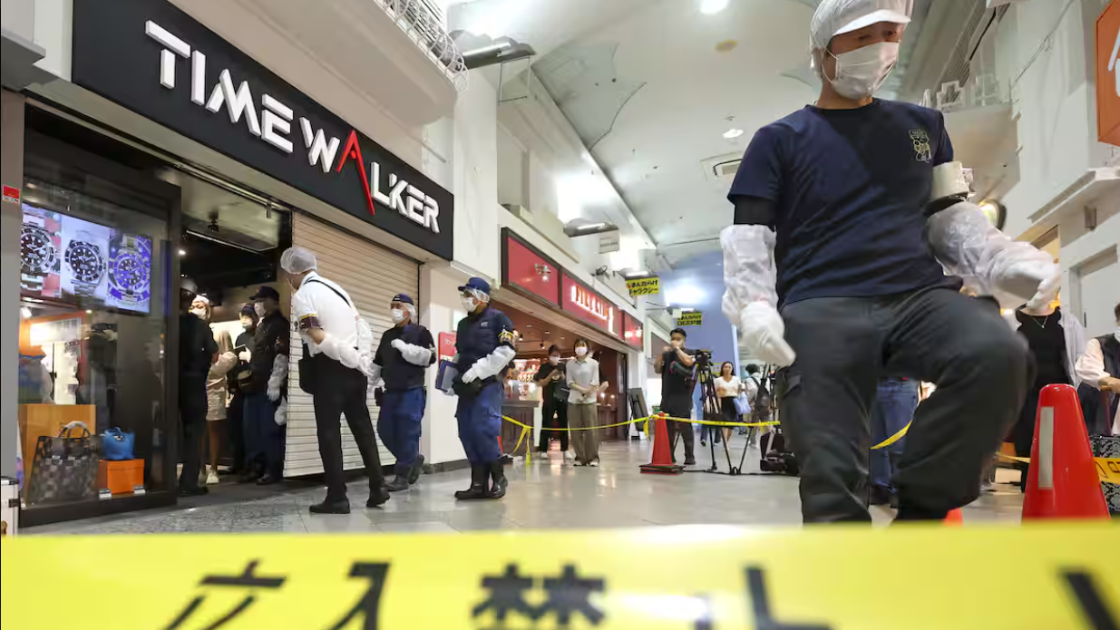 日本東京中野區一間錶行接近中午時份遇劫，被搶走4隻名錶。 (網上圖片)