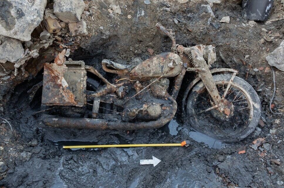 二戰德軍電單車遺骸