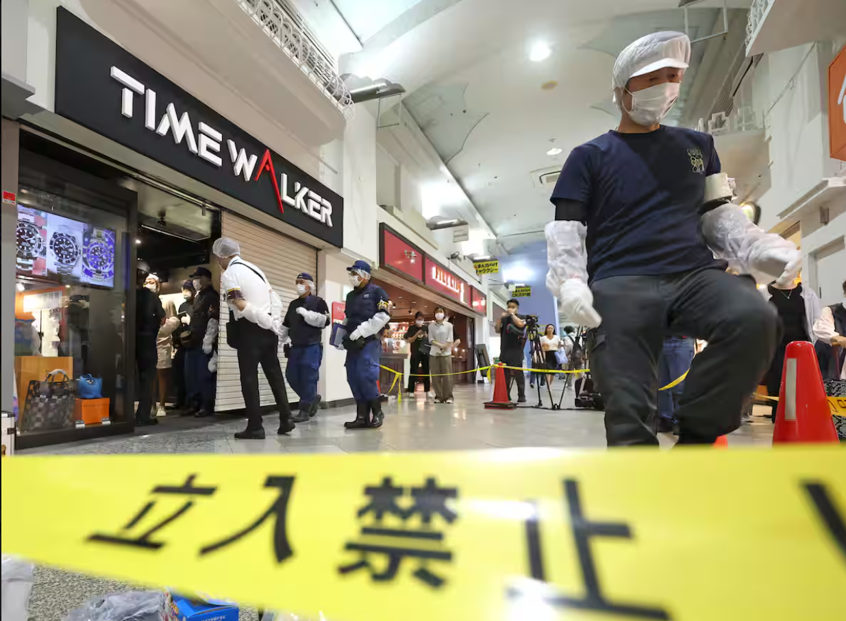 日本東京中野區一間錶行接近中午時份遇劫,被搶走4隻名錶。 (網上圖片)