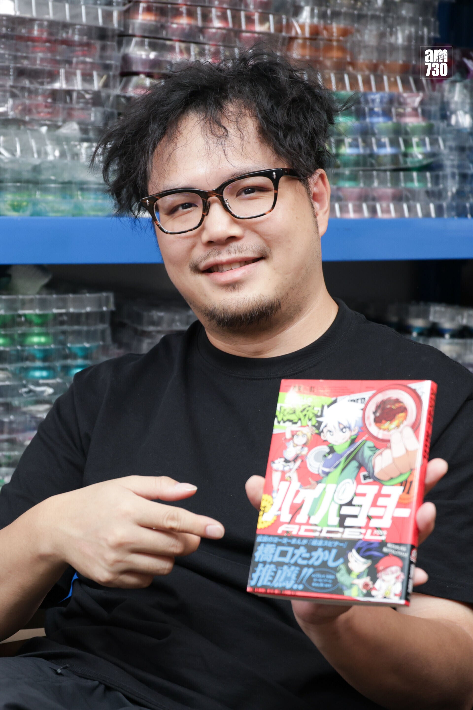早前玩具公司萬代再次推出「超速搖搖」系列,並透過漫畫《超速搖搖ACCEL》作宣傳。(吳康琦攝)