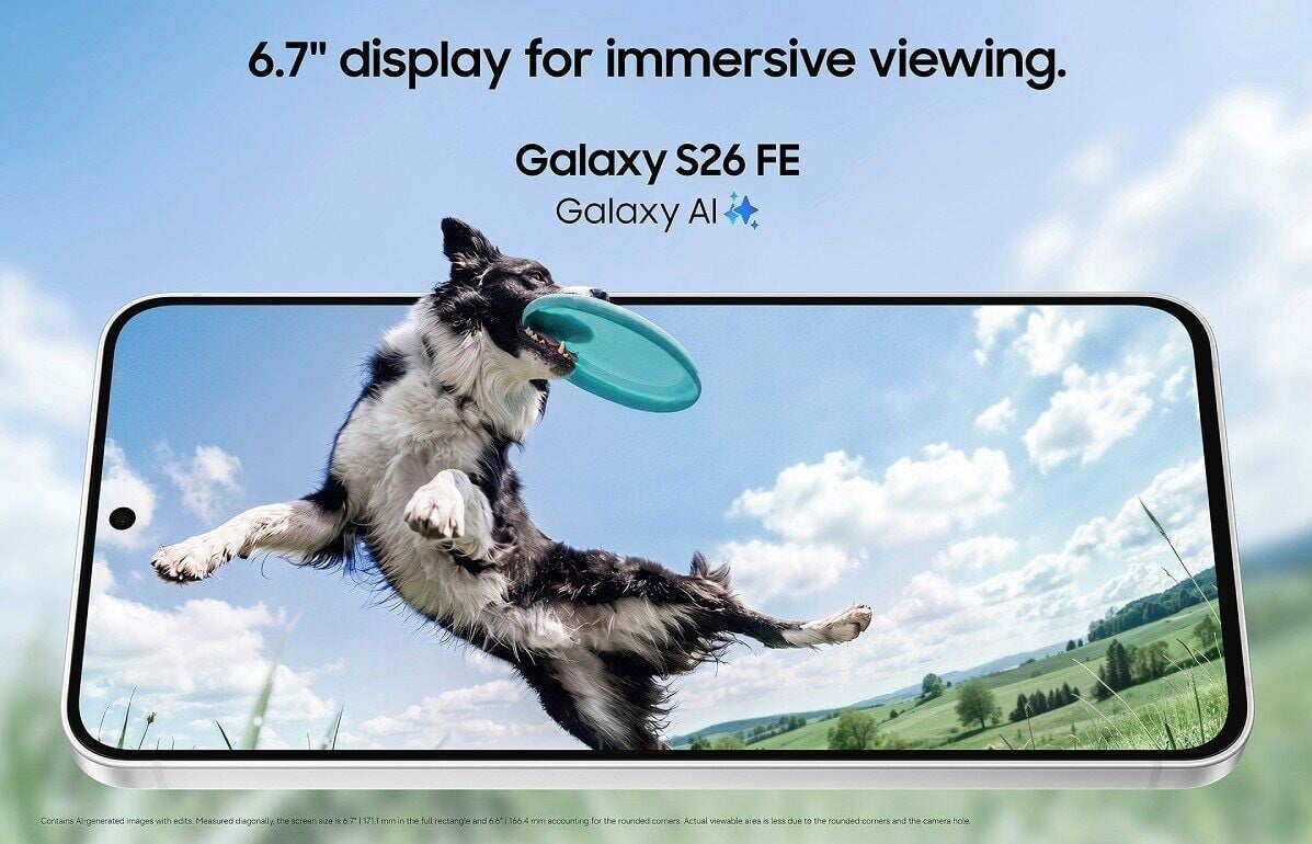 Samsung Galaxy S26 FE螢幕支援 120Hz 更新率及達 1,900 nits 的峰值亮度