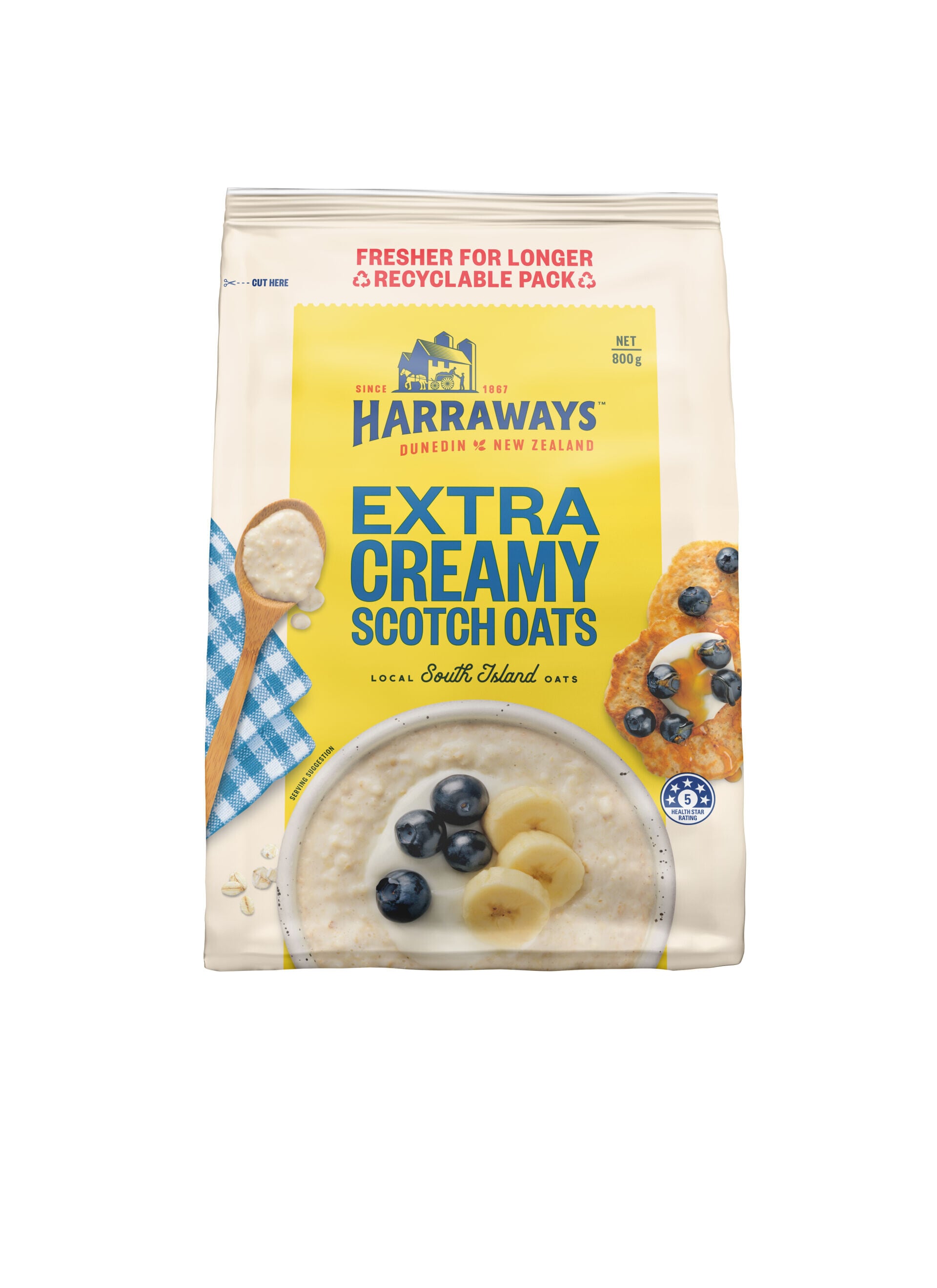 Harraways Extra Creamy scotch oats 800g