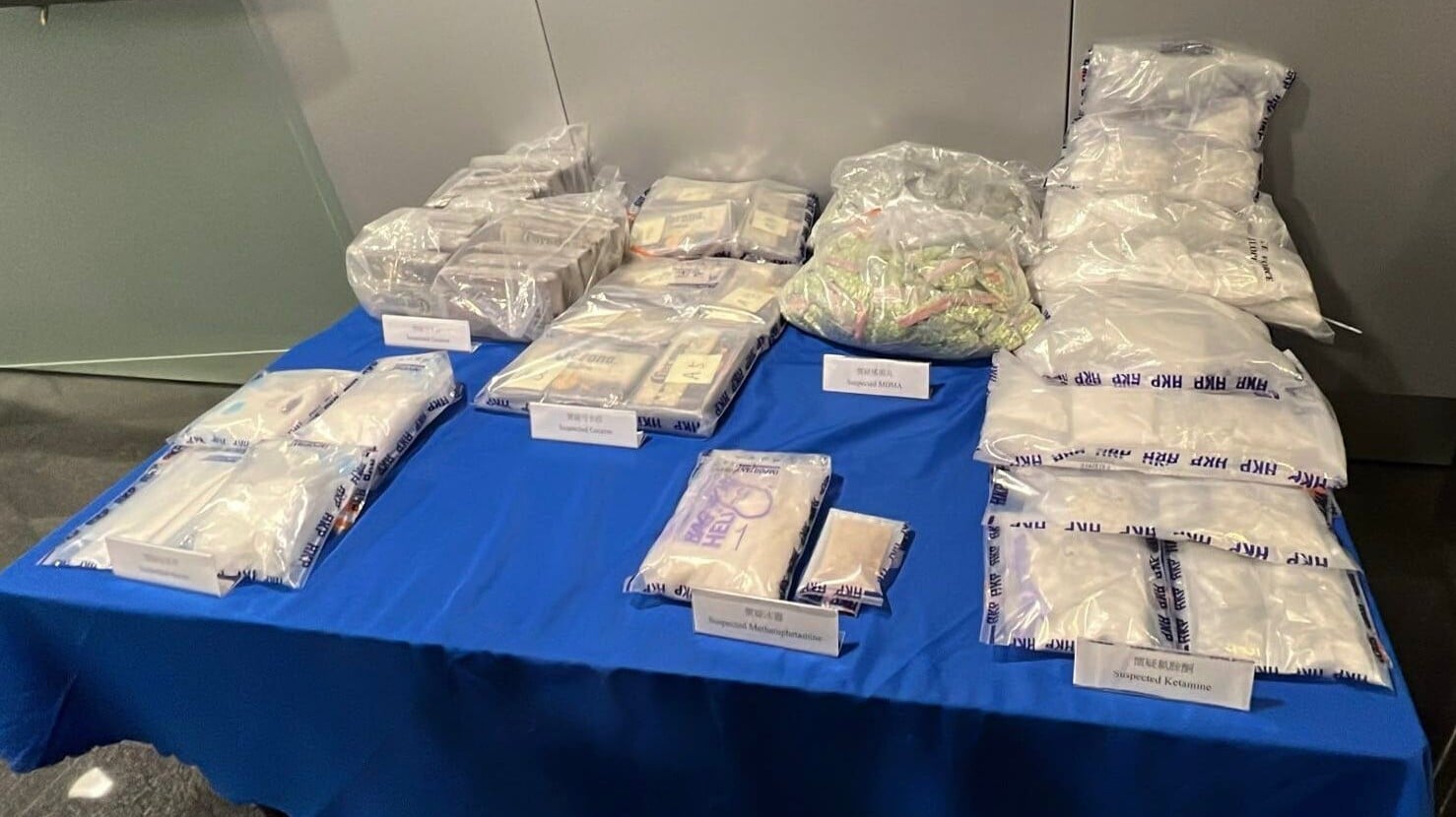 警方檢獲大量毒品。
