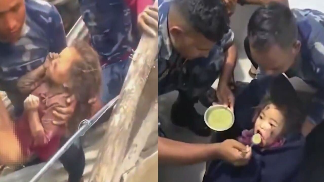 西藏尼泊爾泥石流｜6歲女童被困3日奇蹟獲救　救援人員不放棄憑微弱哭聲定位（有片）