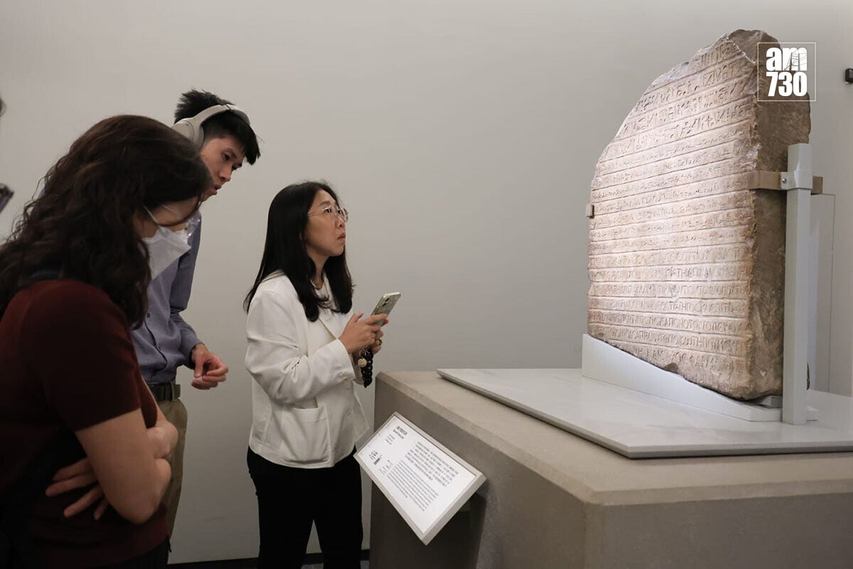 「古埃及文明大展——埃及博物館珍藏」展期最後一日仍有不少參觀者,整個展覽共吸引67萬人次入場。(周令知攝)