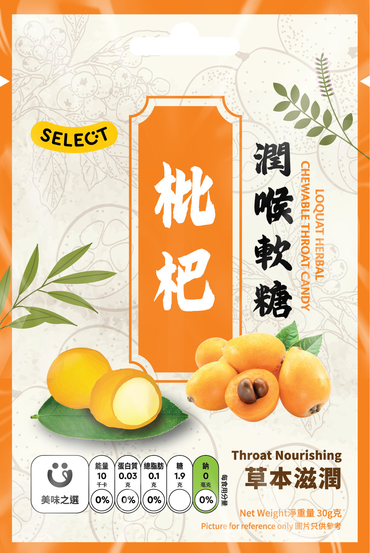 枇杷潤喉軟糖