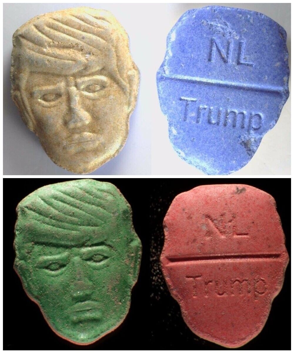 特朗普造型搖頭丸。(X)