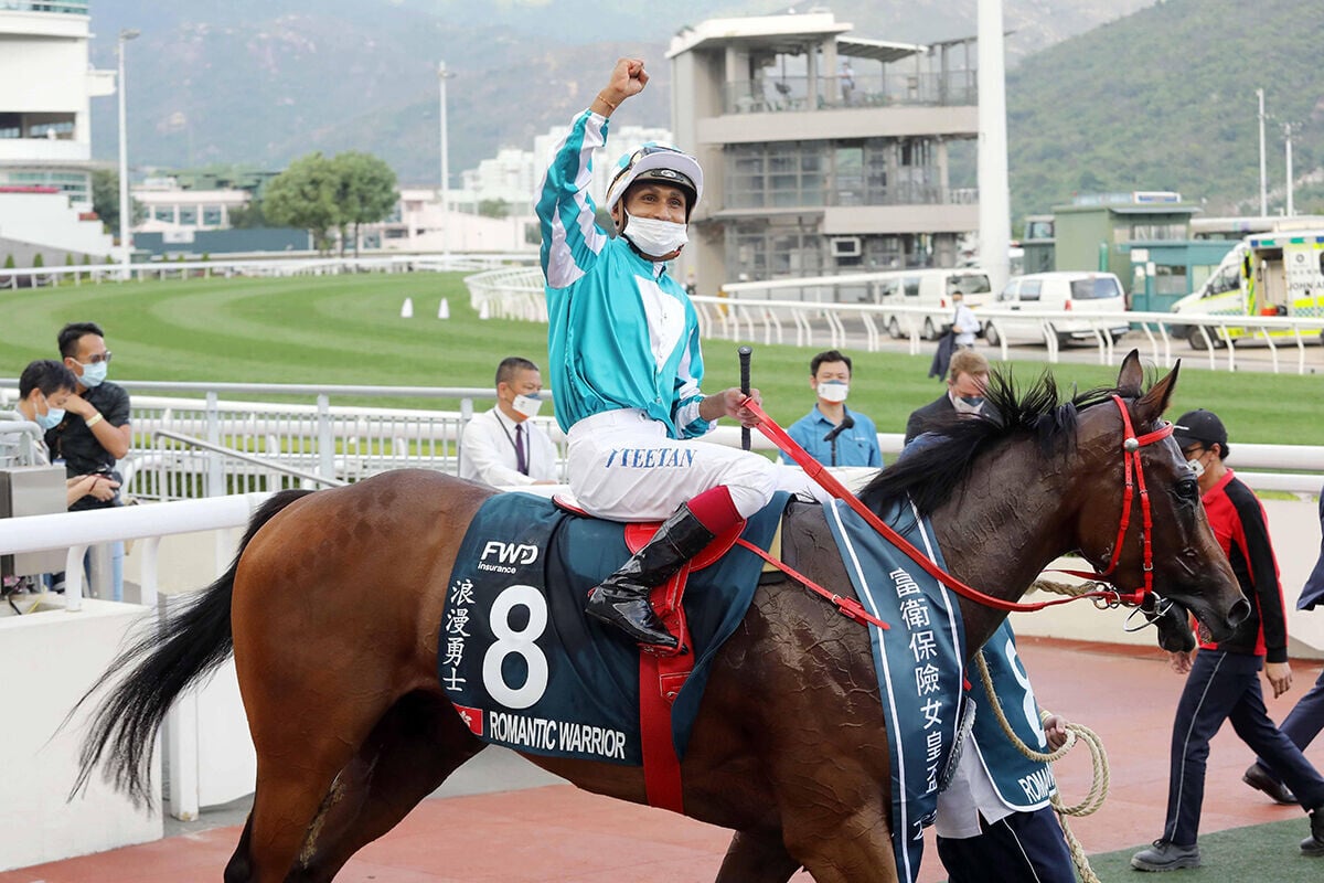 香港賽馬會宣布,馬王「浪漫勇士」因傷退役。(資料圖片/馬會圖片)