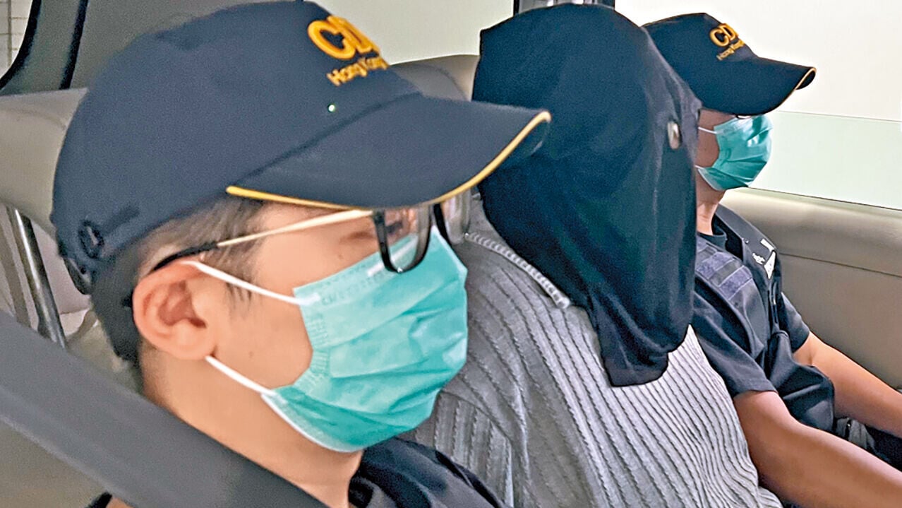 涉案男子被捕。依托咪酯煙彈工場