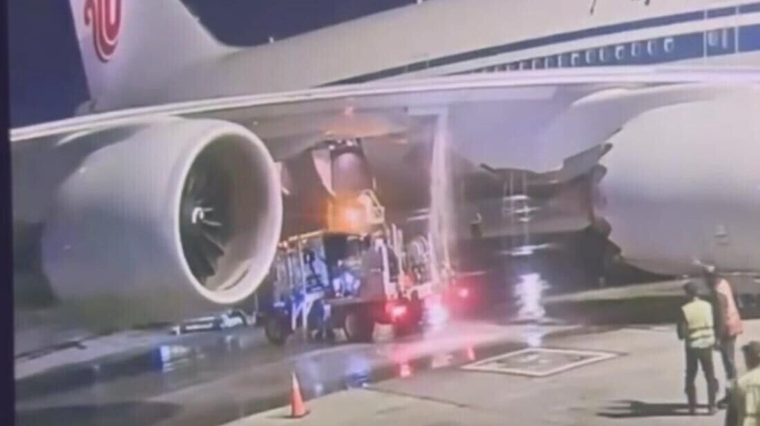 中國國航客機於紐約機場被加油車扯爆油管 大量燃油洩漏險釀爆炸