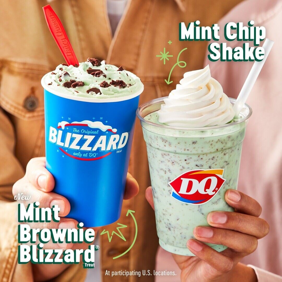 Mint Brownie BLIZZARD & Mint Chip Shake