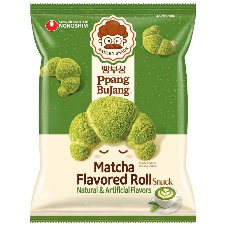 PPang BuJang Matcha Flavored Roll Snack