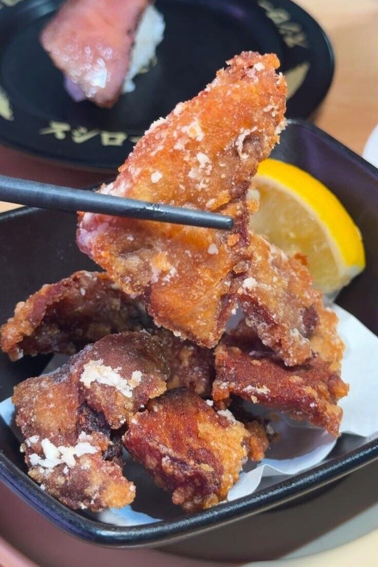 「天然藍鰭炸吞拿魚塊」($22)