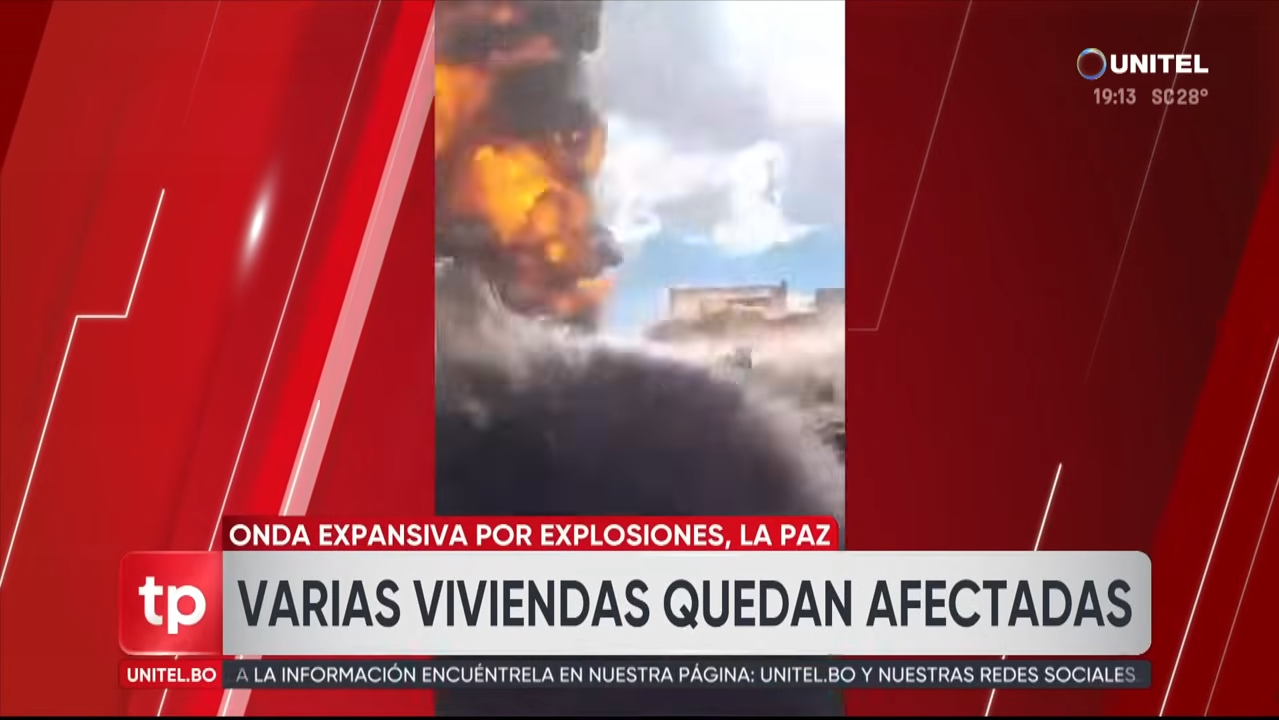 Difunden imágenes del momento exacto de las explosiones en un cuartel de Viacha 1 48 screenshot