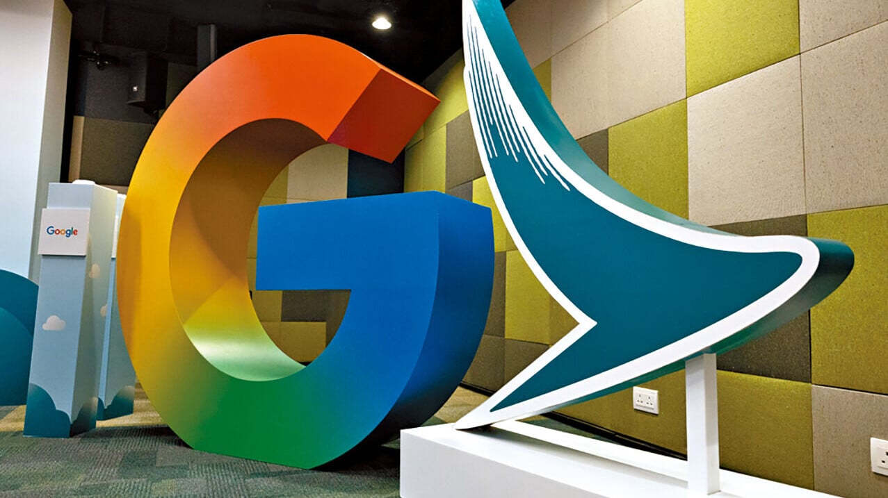 國泰航空與Google合作研發航跡雲AI系統。(蘇文傑攝)