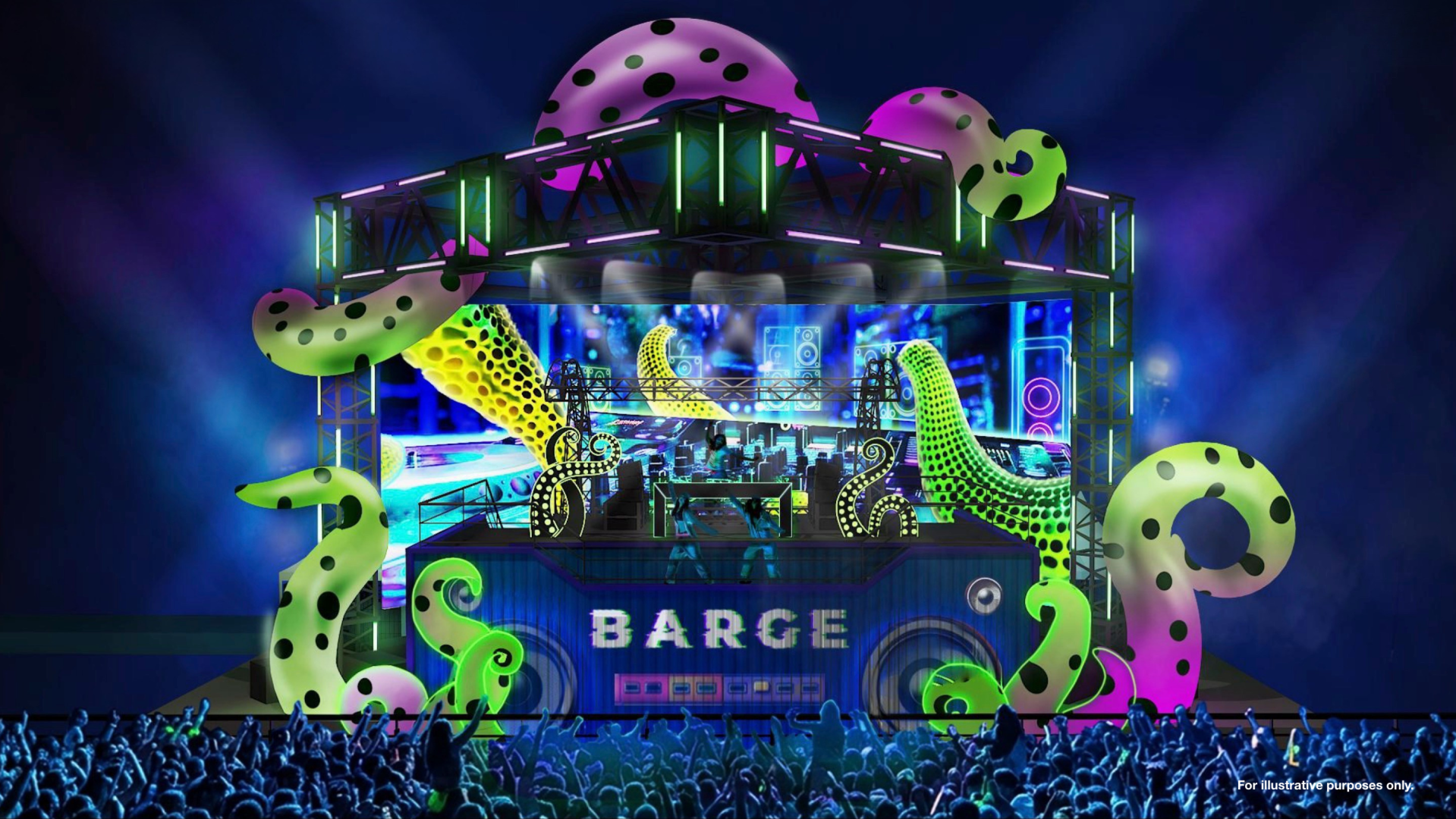 Turning up the beat at the new Barge Stage in Zone 1
