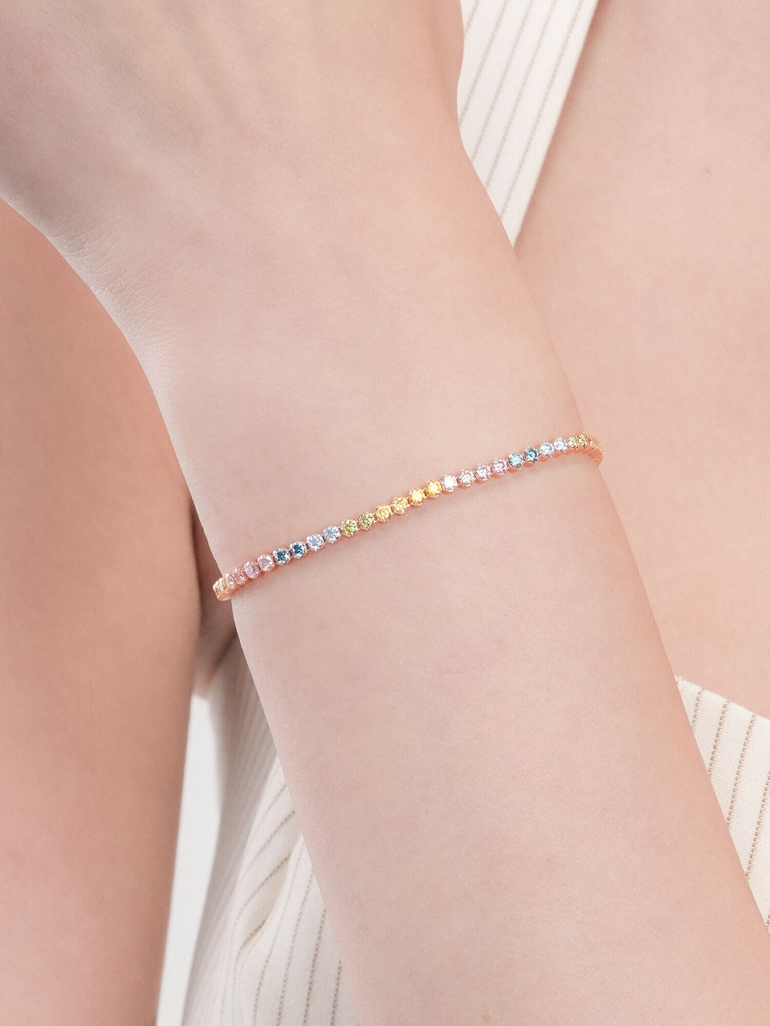 Moissanite Tennis Bracelet Rainbow RG 2
