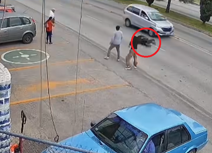 墨西哥幼童突跑出馬路私家車駛至 超市員工英勇滾地救人(有片)
