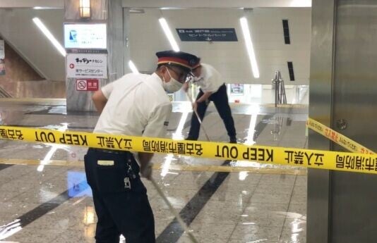 日本名古屋市暴雨