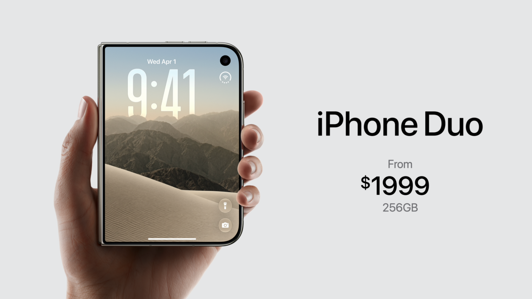 iPhone Duo售價由$1999美元起，將於10月才上架。
