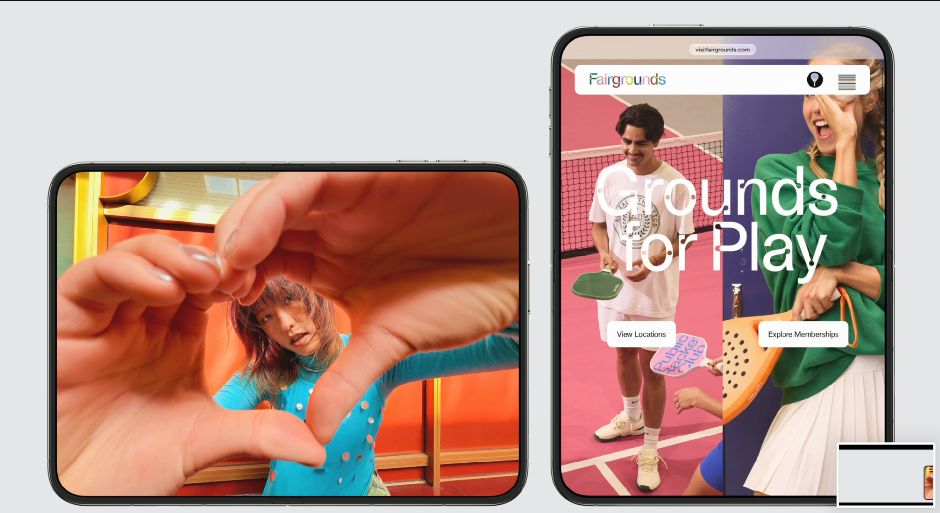 iPhone Duo內屏可直向及橫向使用。