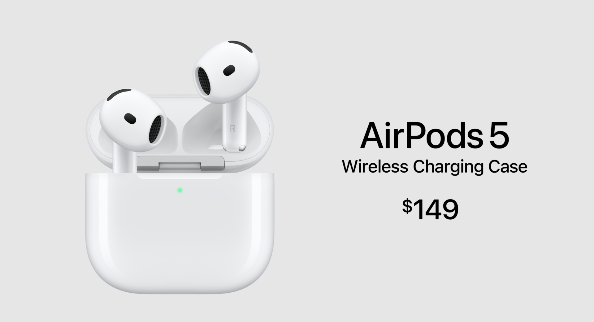 AirPods 5無線充電盒版本售價$1249。