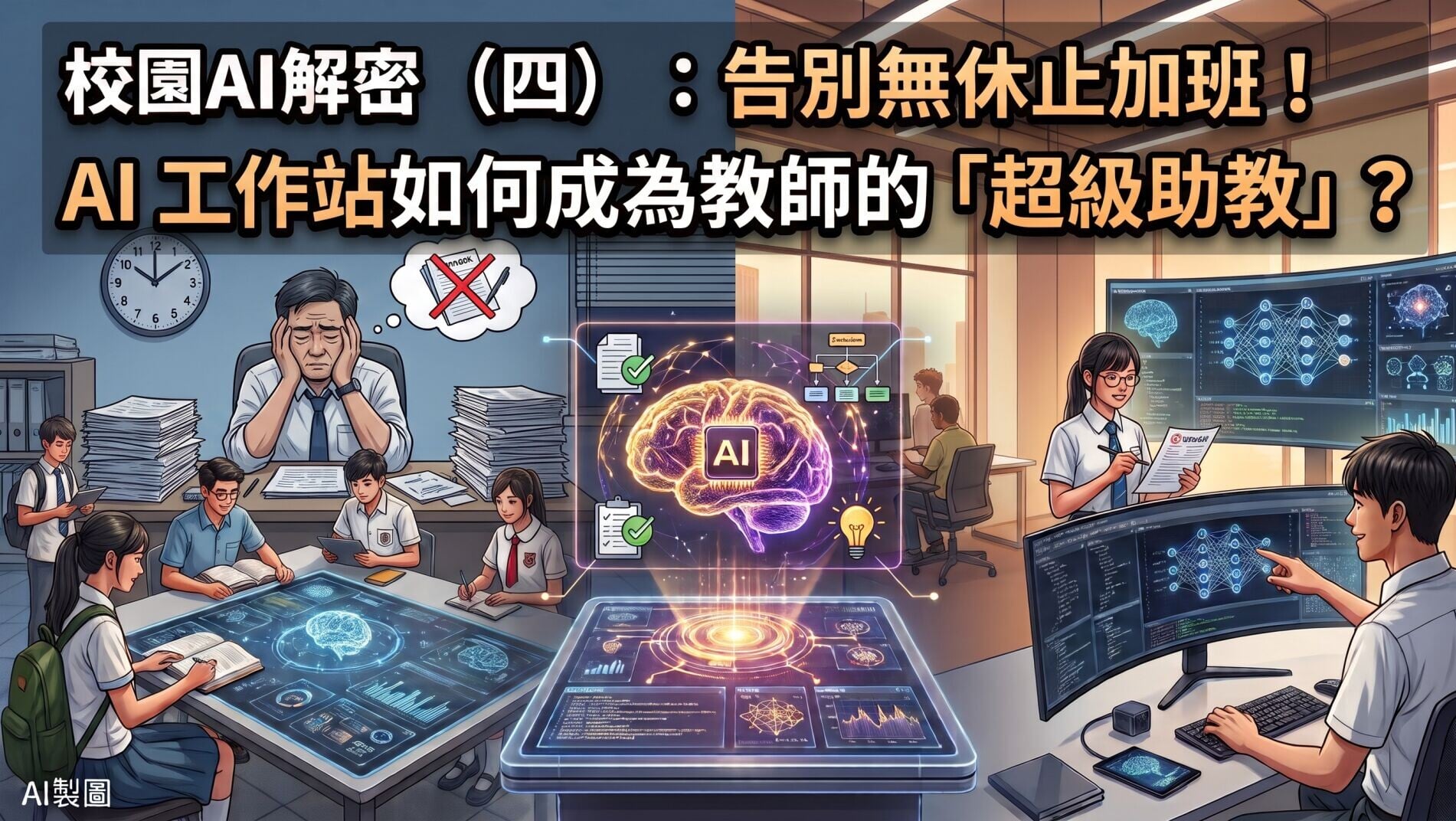 校園AI解密（四）：告別無休止加班！AI 工作站如何成為教師的「超級助教」？