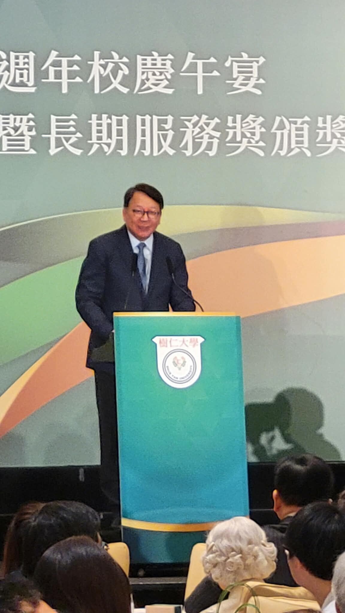 政務司司長陳國基出席活動致辭表示,特區政府正大力推廣「留學香港」品牌。