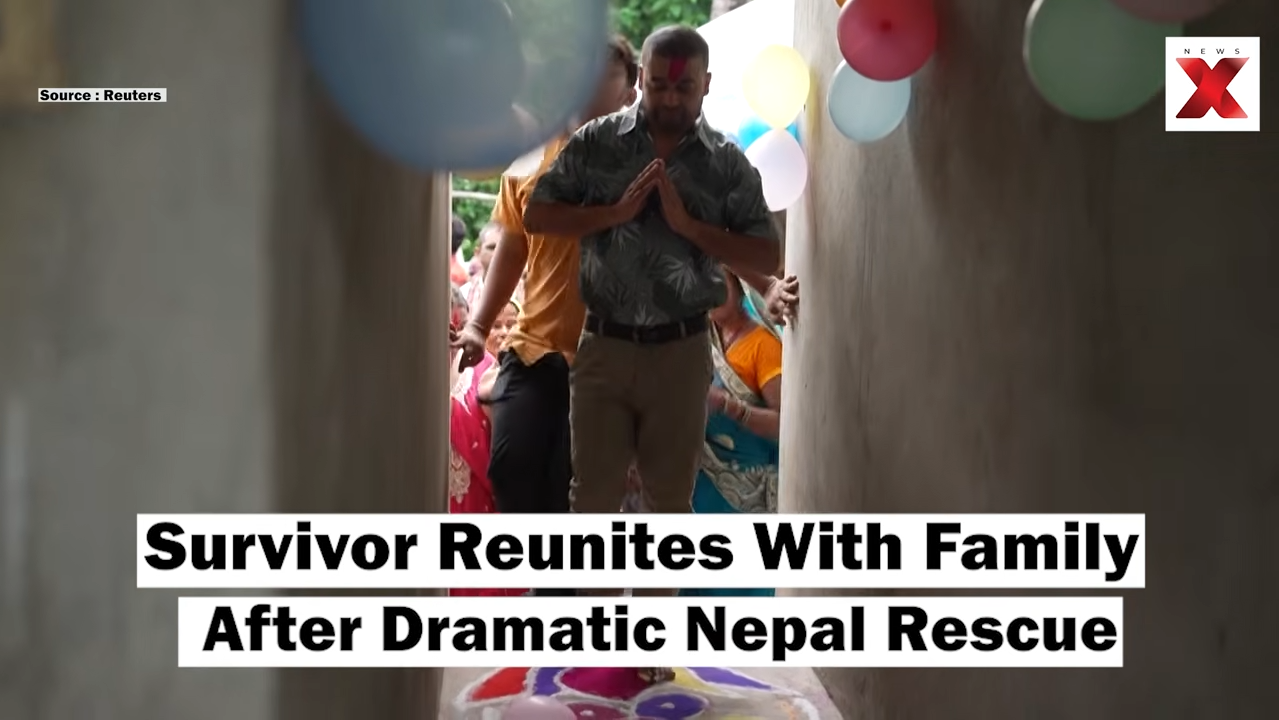 Nepal Flood Survivor Sanjay Sah Returns Home After 9 Days Trapped In Tunnel NewsX 2 51 screenshot