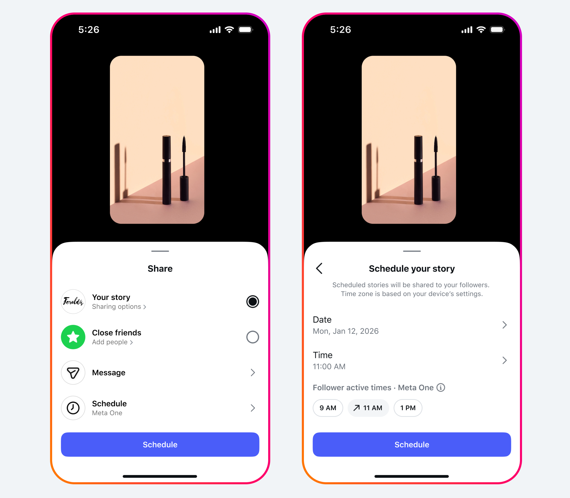 Meta One的Instagram Plus可排程出Story。