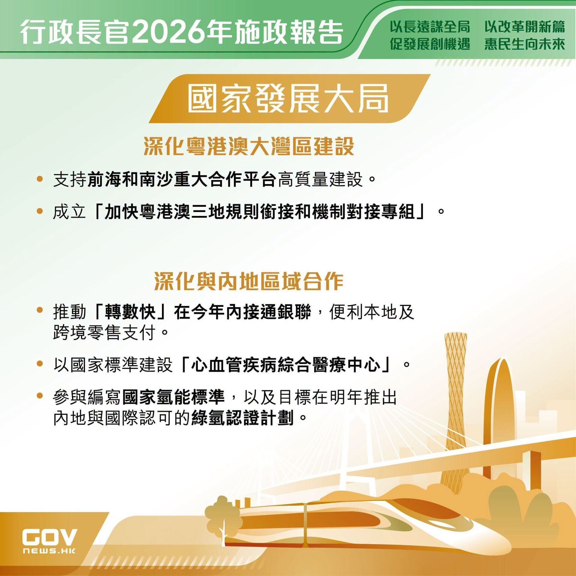 1五年規劃・施政報告懶人包|國家發展大局(添馬台Facebook)