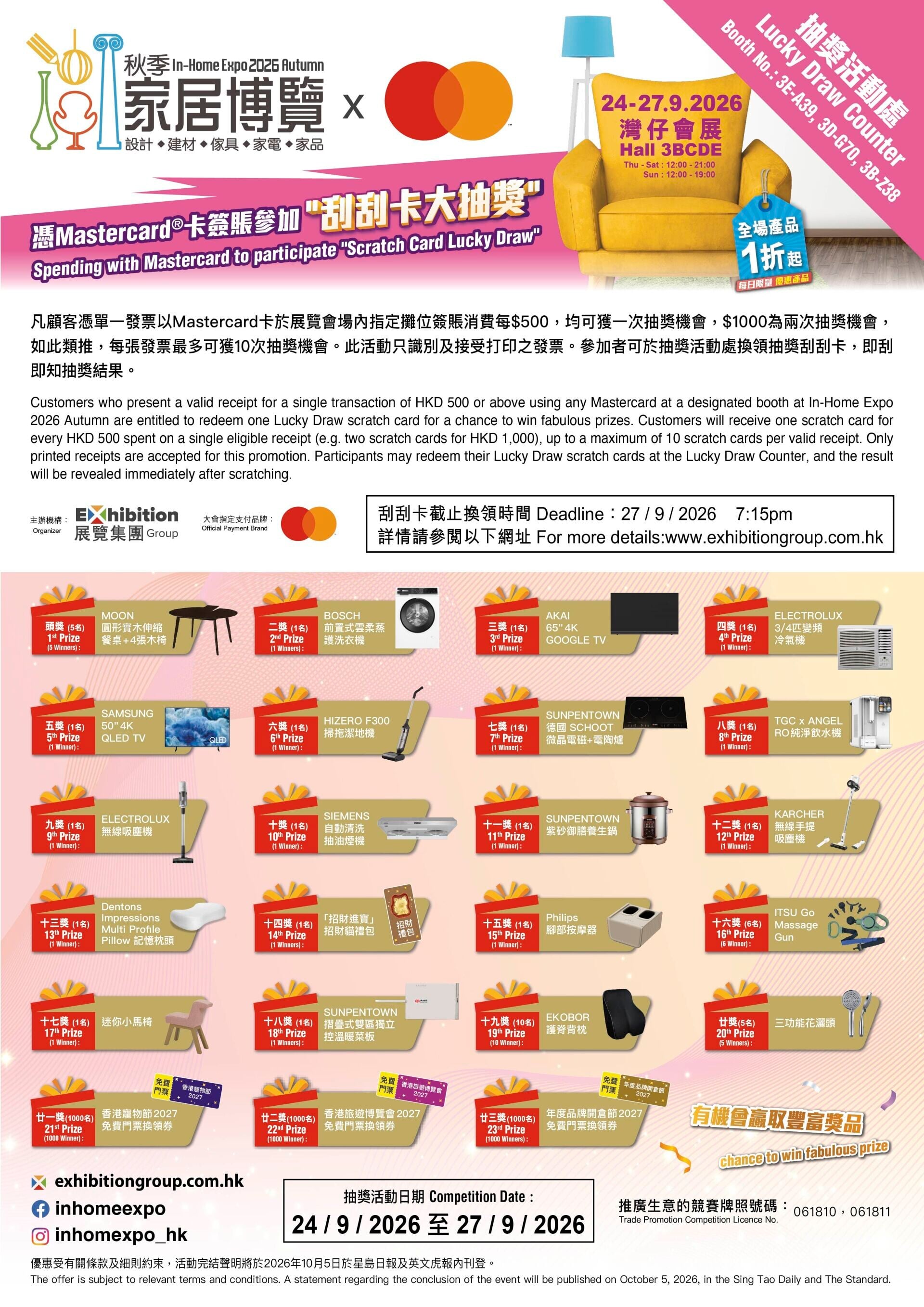Mastercard刮刮卡大抽獎