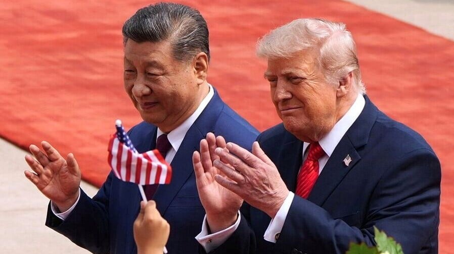 習特會，據報特朗普將親自接機凸顯特殊禮遇。(2026年5月14日，特朗普訪問中國。AP)