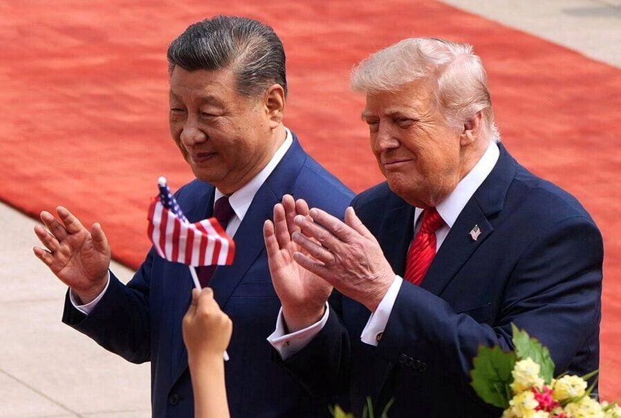 習特會,據報特朗普將親自接機凸顯特殊禮遇。(2026年5月14日,特朗普訪問中國。AP)