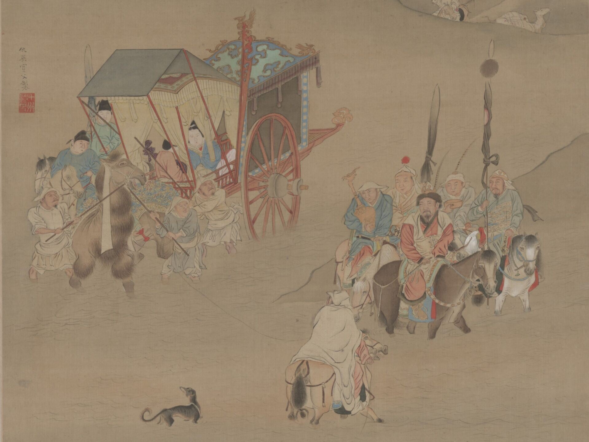 仇英《昭君出塞圖》