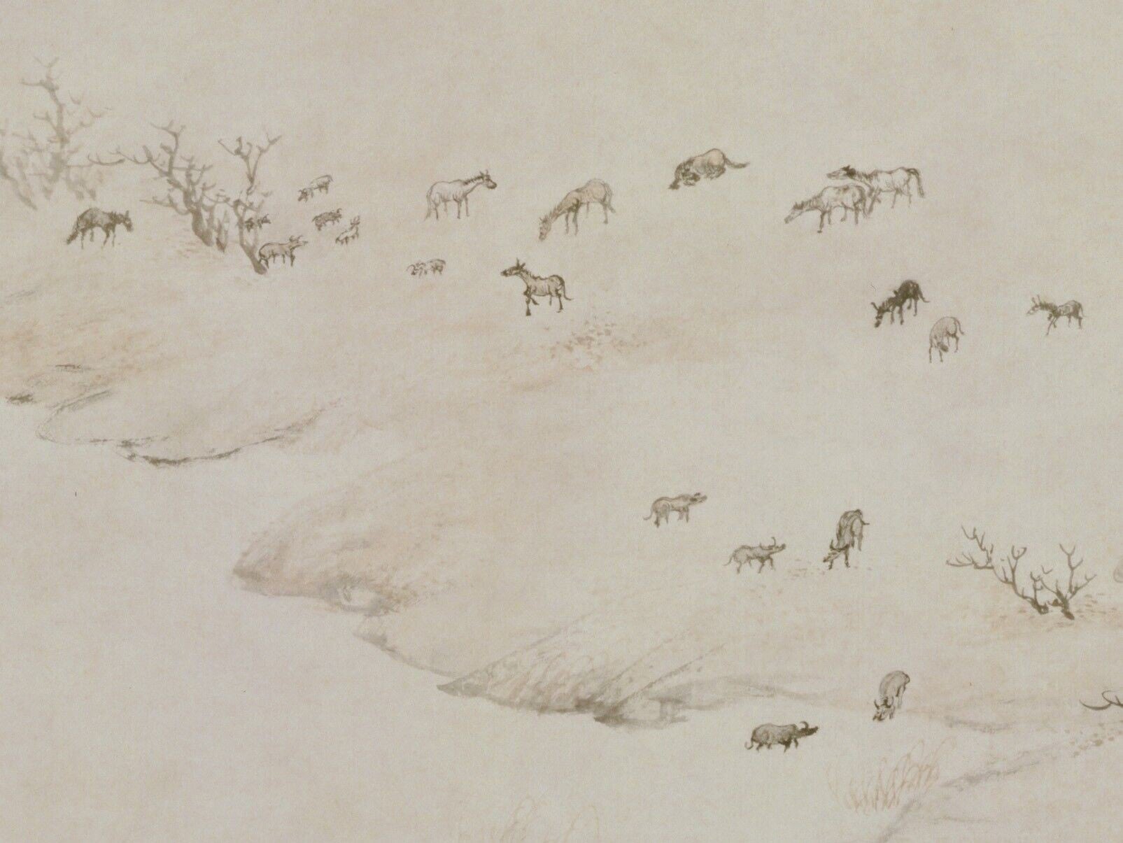 查士標《溪山牧夜圖》