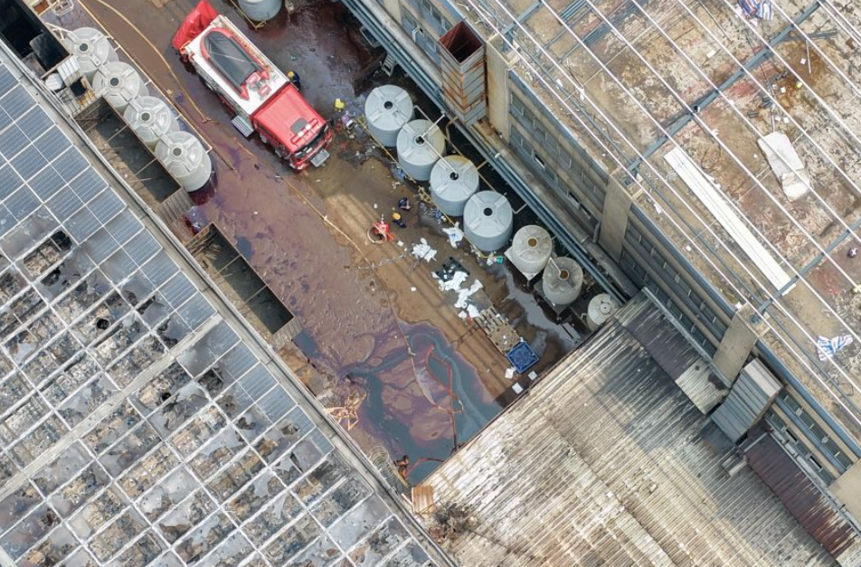 廣東佛山市順德區一間紡織公司廠區發生火災事故,已造成8人死亡(新華社)