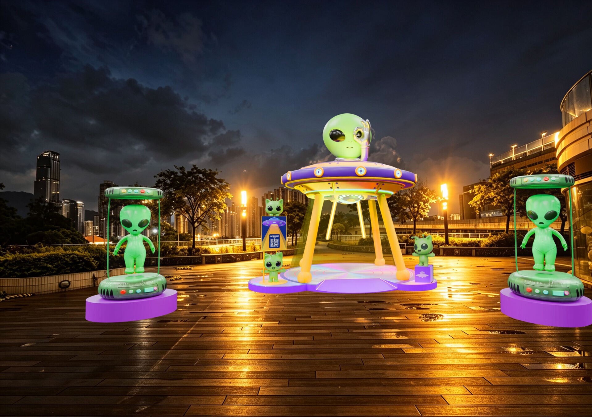 一同前來青衣城2期戶外空間展開神秘星際探險